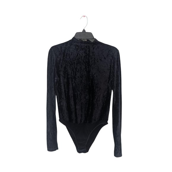 Cosabella Velvet Mock Neck Bodysuit L Black - Picture 5 of 9